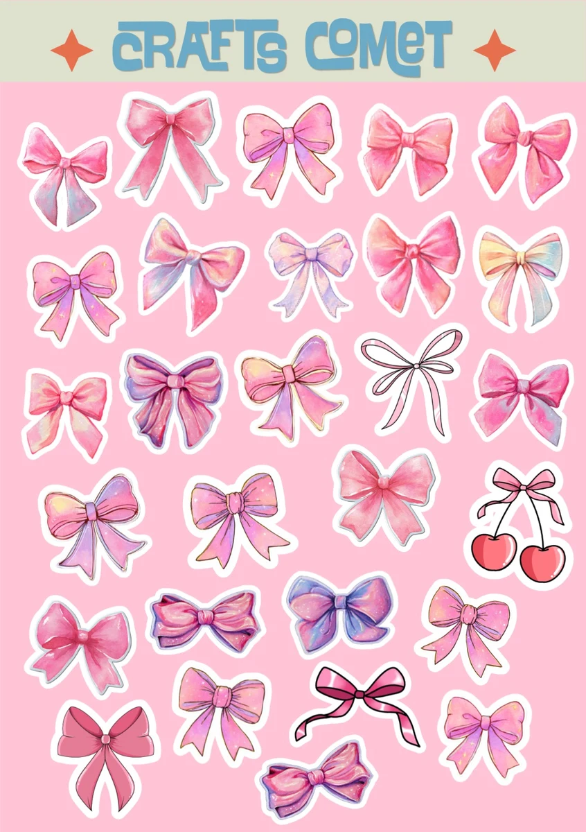 Crafts Comet Bow Bliss sticker sheet