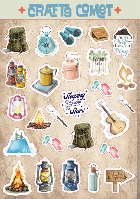 Crafts Comet Campfire Tales sticker sheet