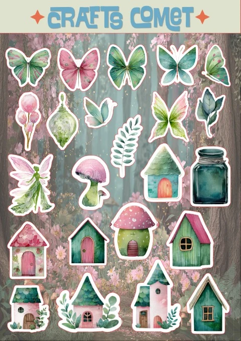 Crafts Comet Fairy Homes sticker sheet