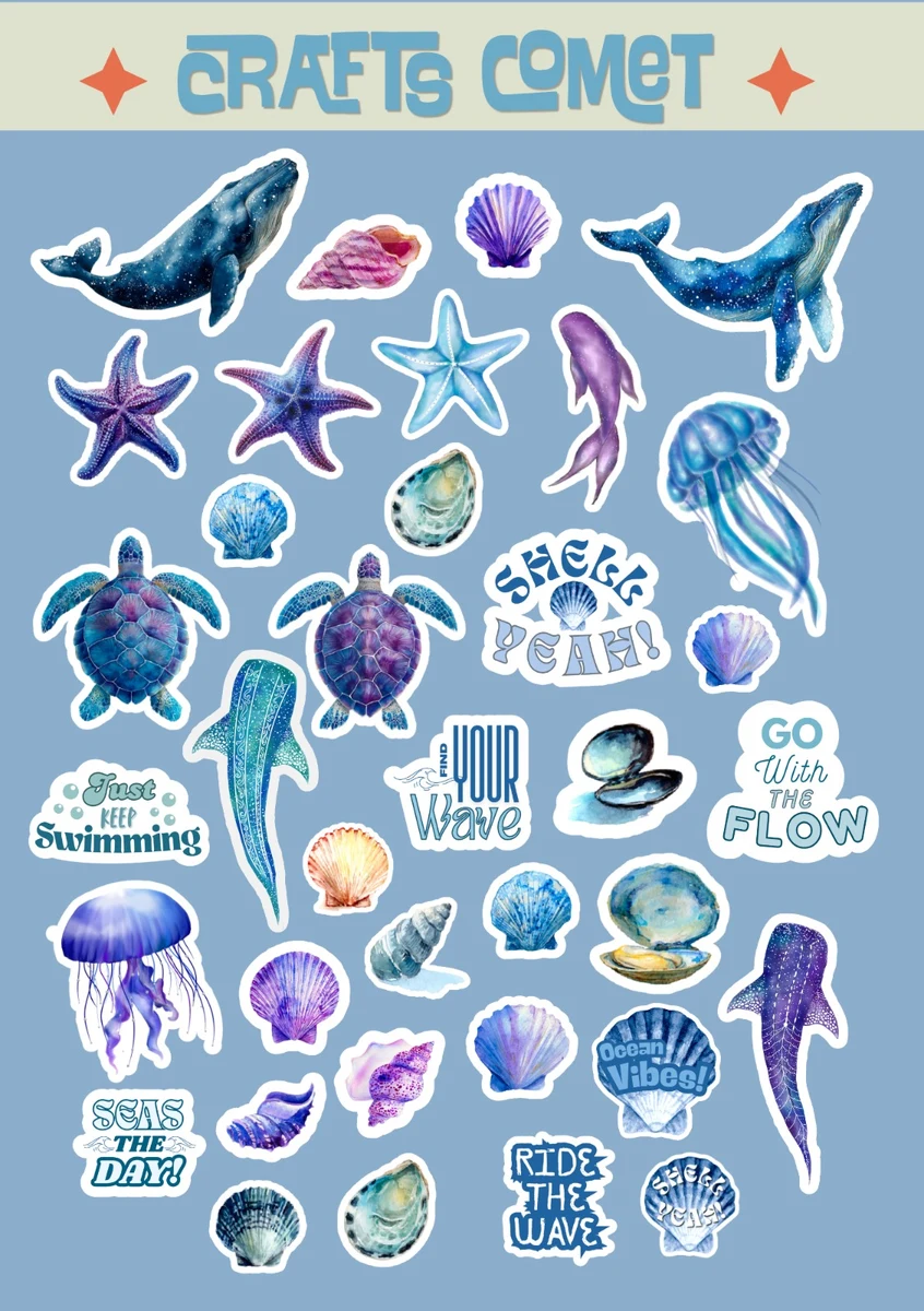 Crafts Comet Sea Breeze sticker sheet
